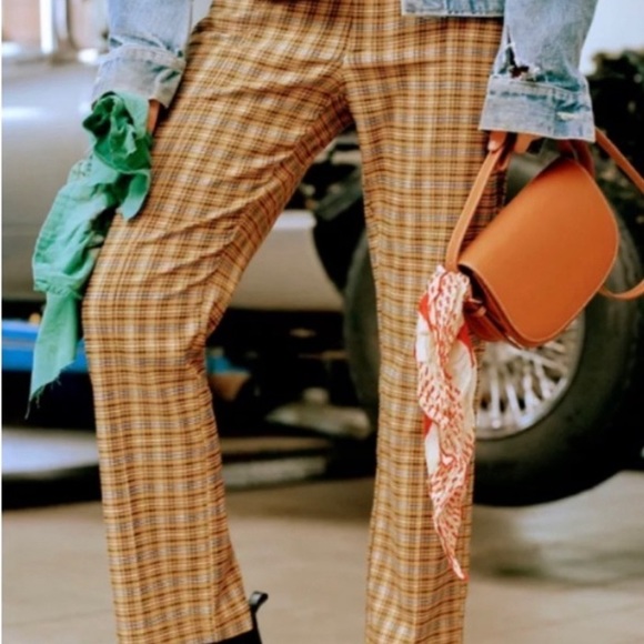 URBAN Outfitters High Waisted Plaid Pants Size 8 - Picture 1 of 5